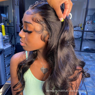 YesWigs Raw Brazilian Cuticle Aligned Virgin Body Wave Human Hair Full Hd Lace Front Closure Wigs Pre Plucked For Black Women